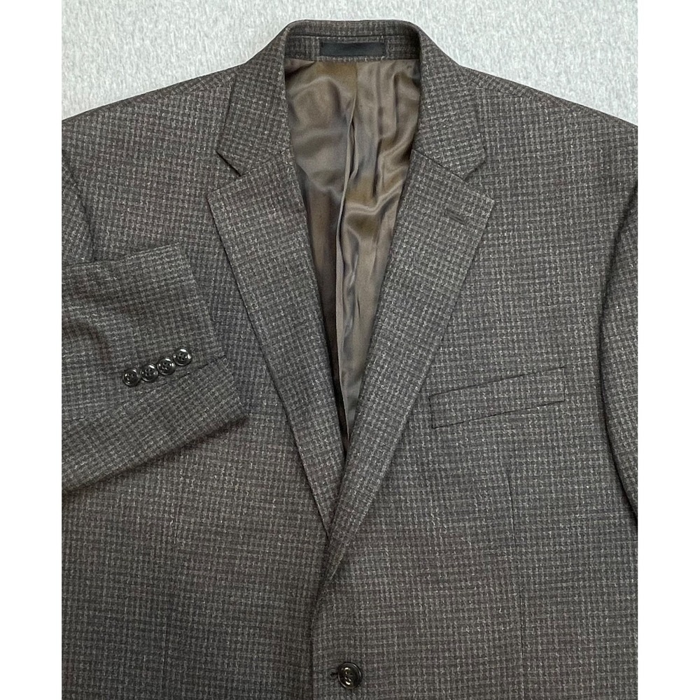 Michael Kors Blazer Mens 46R Check Stretch 2-Button Single Breast Lined